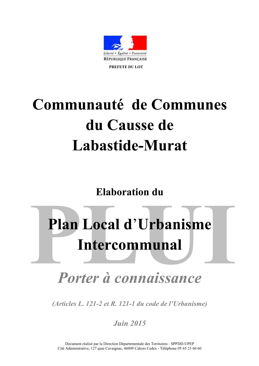 Communauté De Communes Du Causse De Labastide-Murat