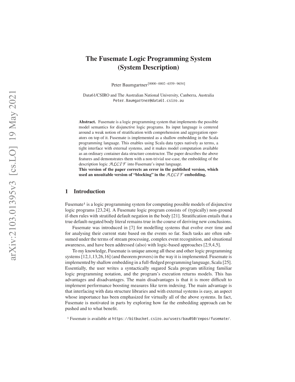 Arxiv:2103.01395V3 [Cs.LO] 19 May 2021 Ueaei Oiae Nprsb Xlrn O a H Embed the Far How Beneﬁt