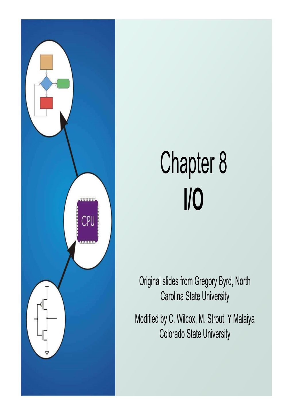 Chapter 8 I/O