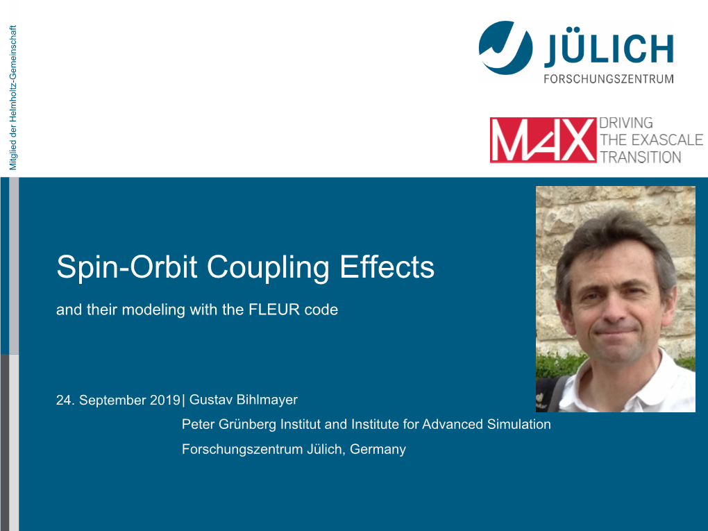 Spin-Orbit Coupling Effects