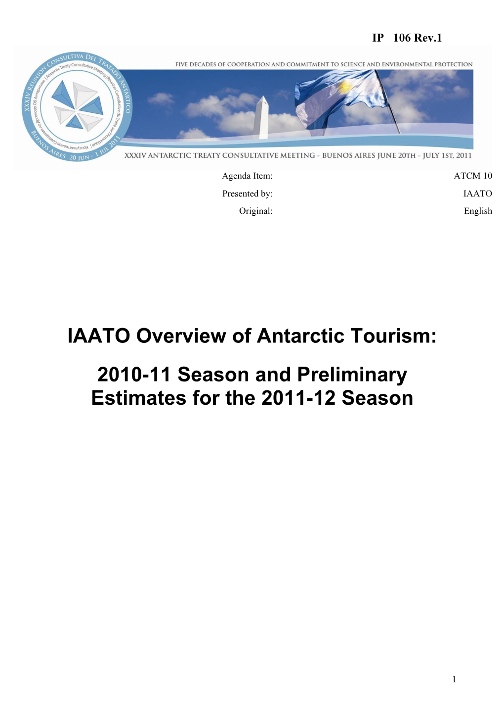 IAATO Overview of Antarctic Tourism