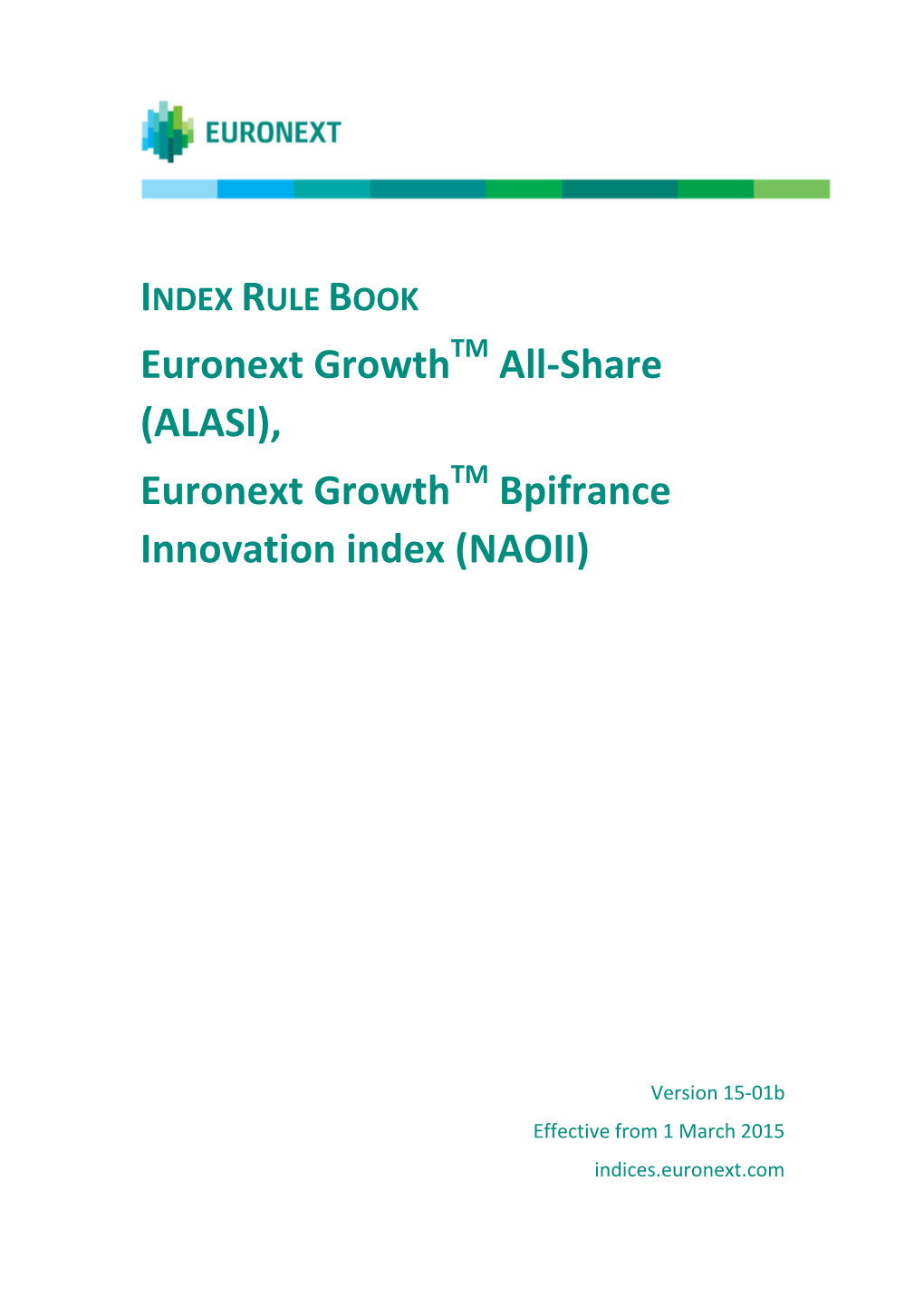 Euronext Growth Bpifrance Innovation Index (NAOII)