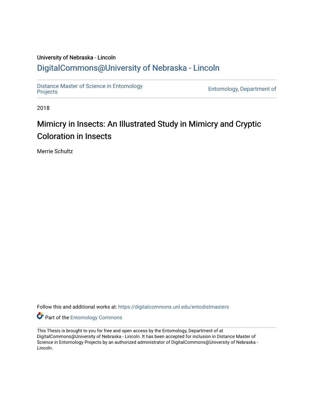 Mimicry in Insects: an Illustrated Study in Mimicry and Cryptic Coloration in Insects