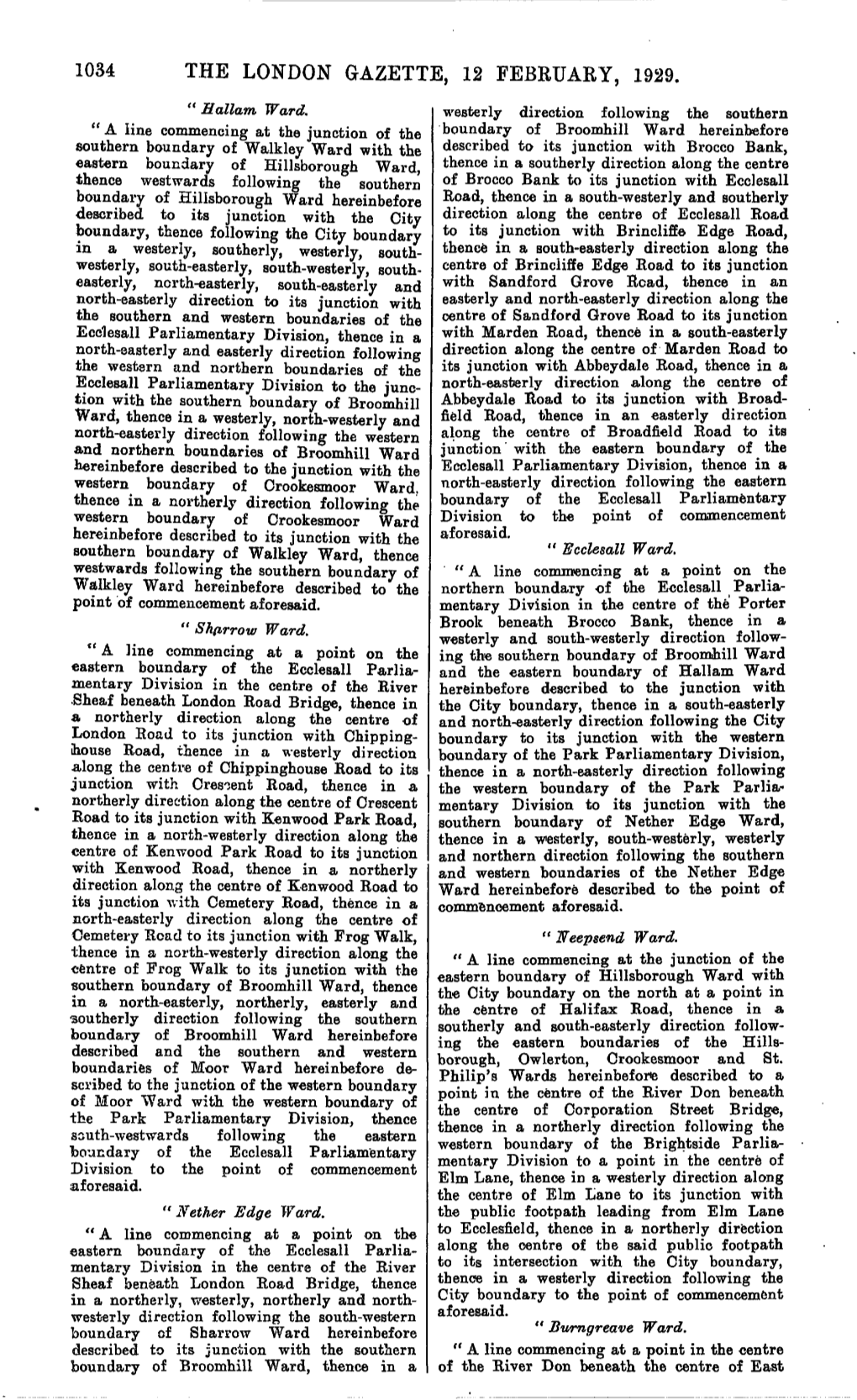 The London Gazette, 12 February, 1929