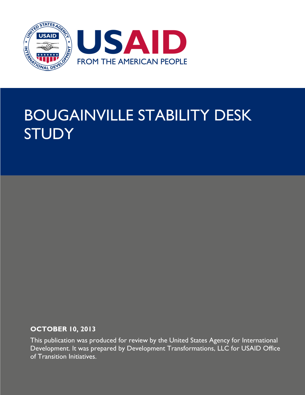 Bougainville Stability Desk Study