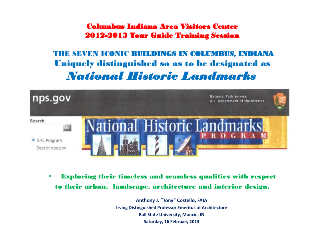 National Historic Landmarks