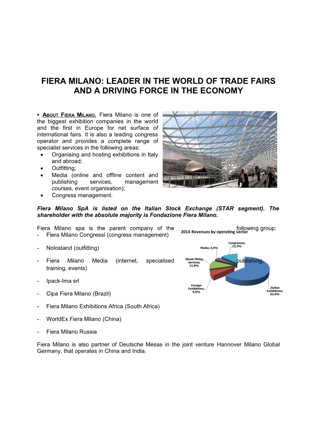 Fiera Milano: Leader in the World of Trade Fairs