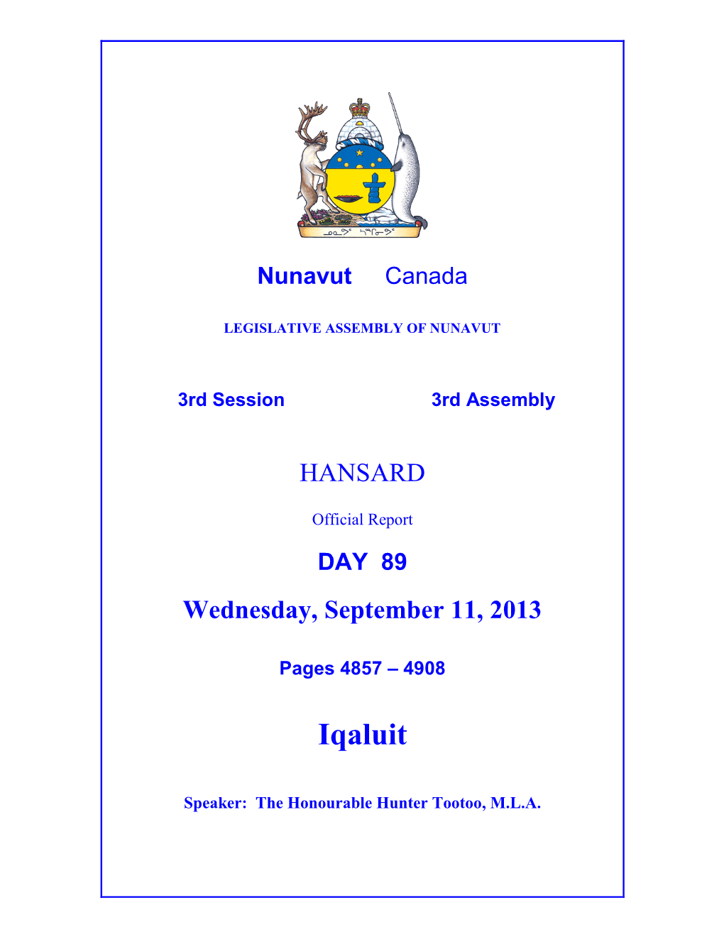 Nunavut Hansard 4857