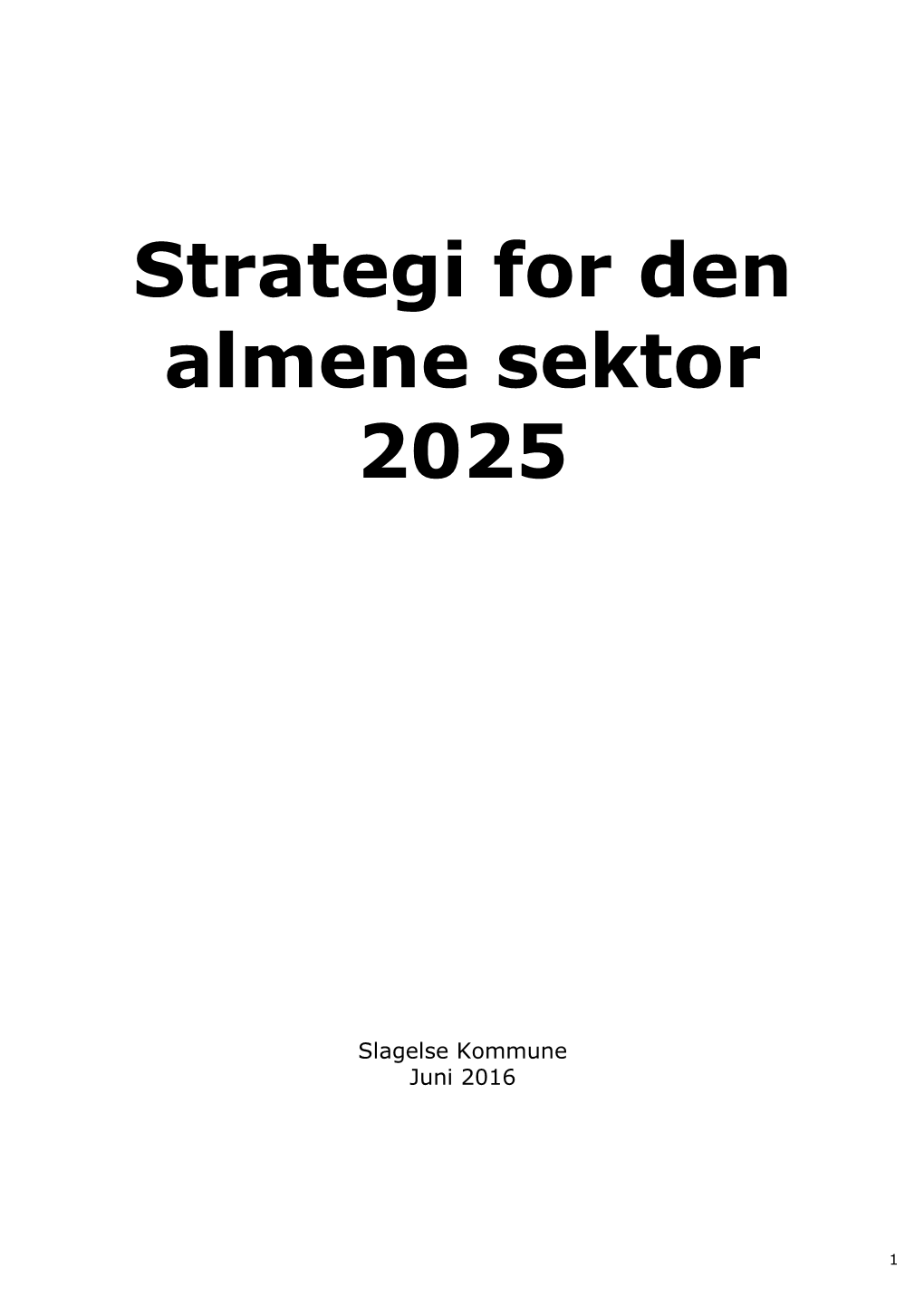 Strategi for Den Almene Sektor 2025