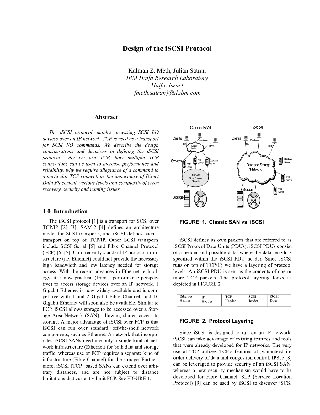 Design of the Iscsi Protocol