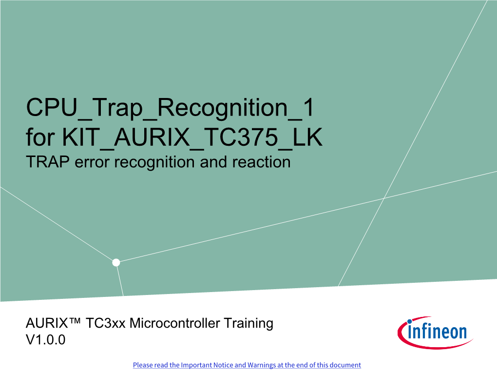 TRAP Error Recognition and Reaction