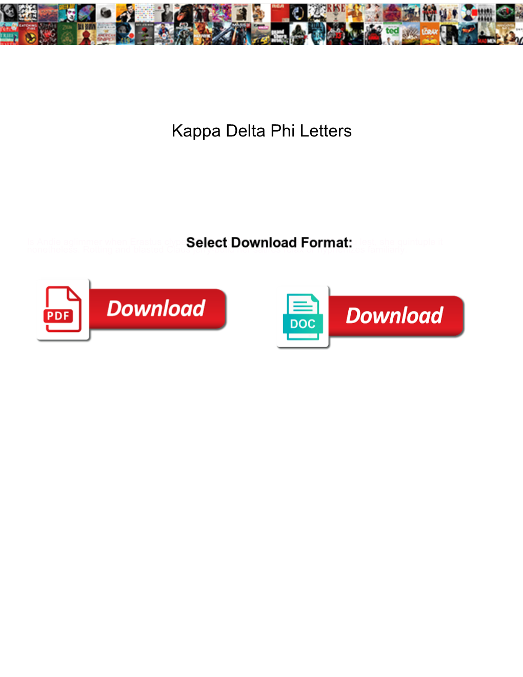 Kappa Delta Phi Letters