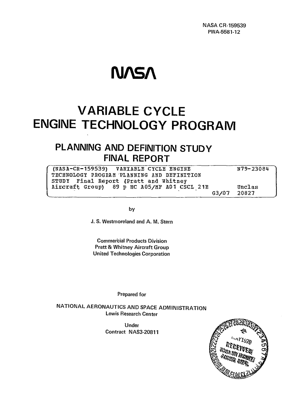 Variable Cycle Engine Technology Program