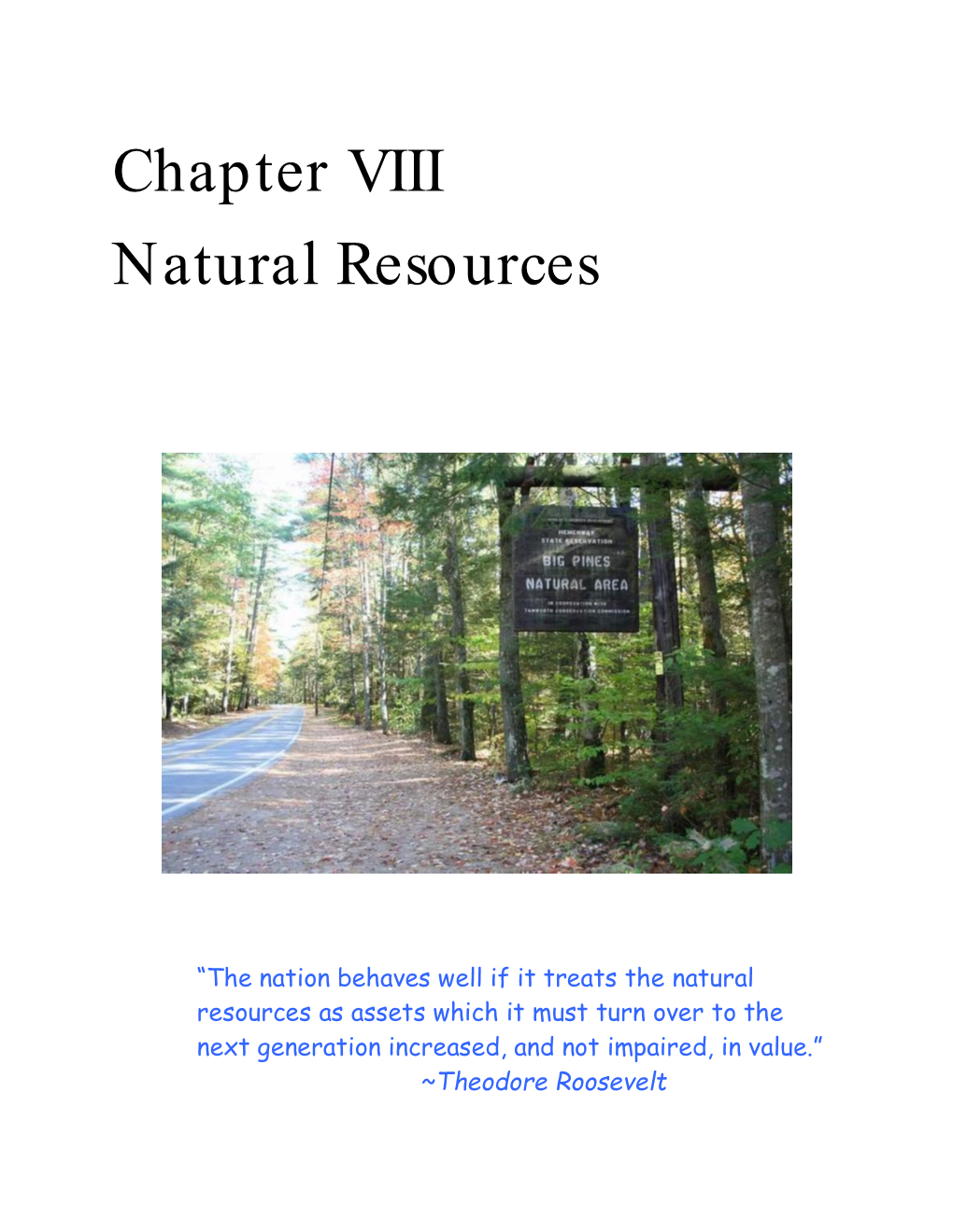 Natural Resources