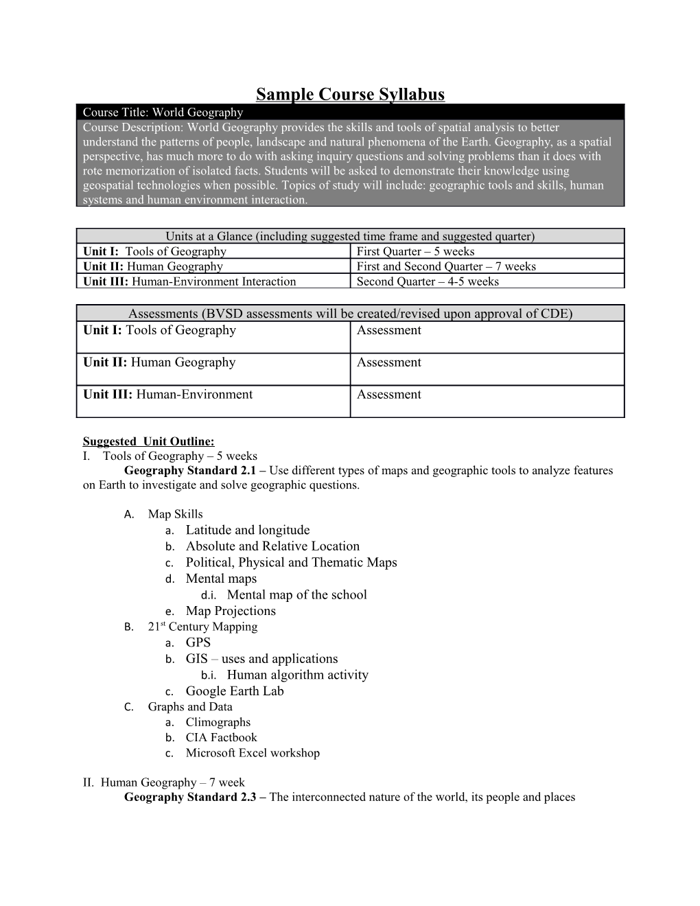 Sample Course Syllabus s1