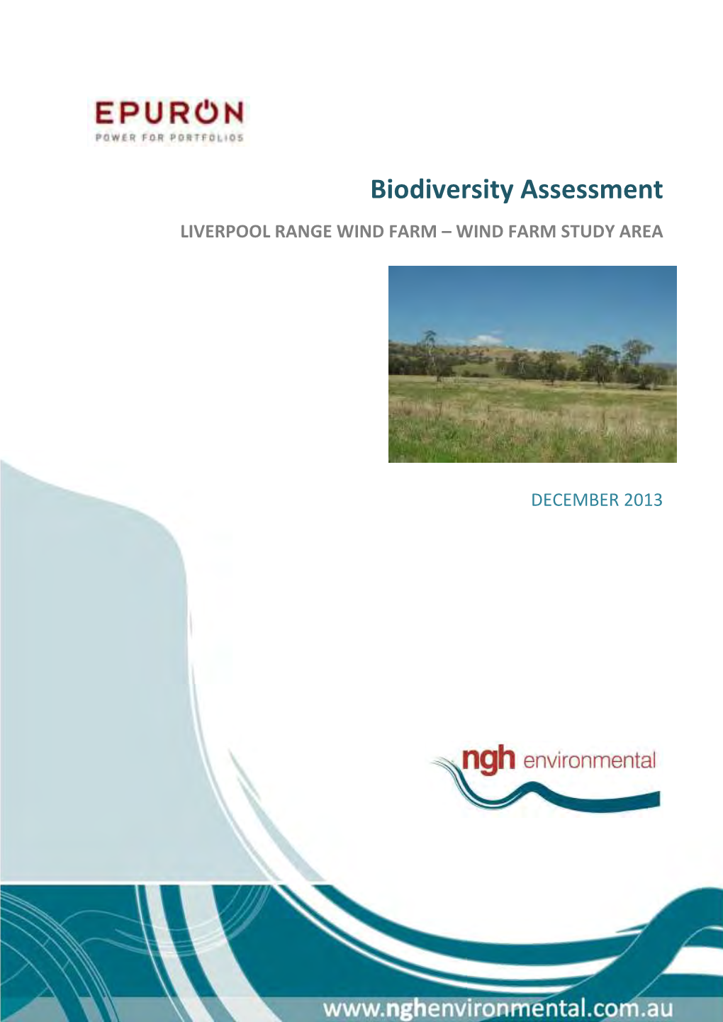 Biodiversity Assessment LIVERPOOL RANGE WIND FARM – WIND FARM STUDY AREA