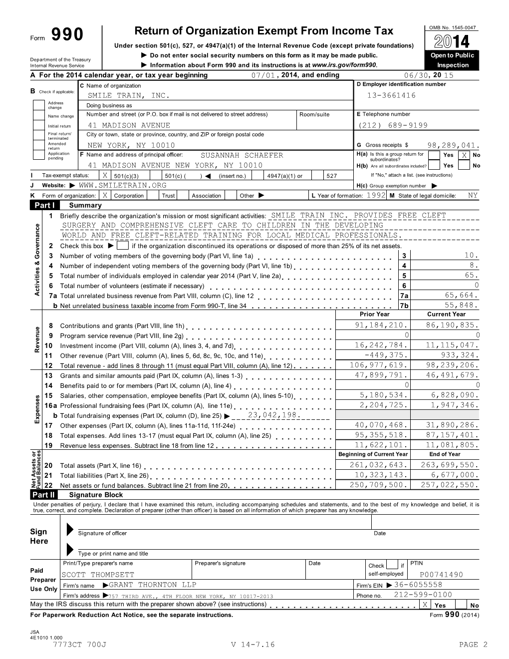 IRS 990 Form