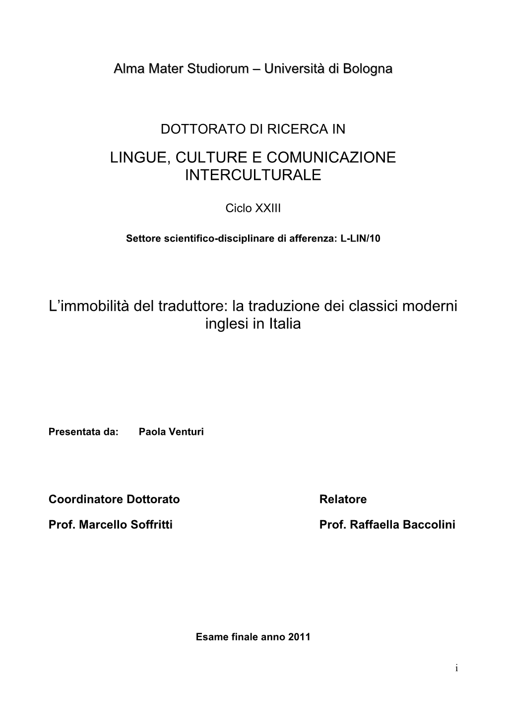 Schema Frontespizio Teso Dottorato