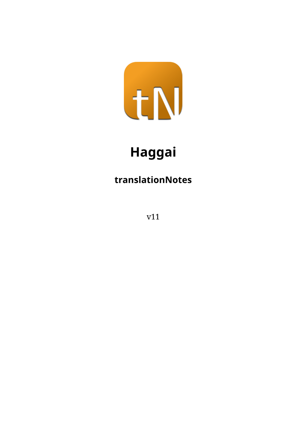 Haggai Translationnotes
