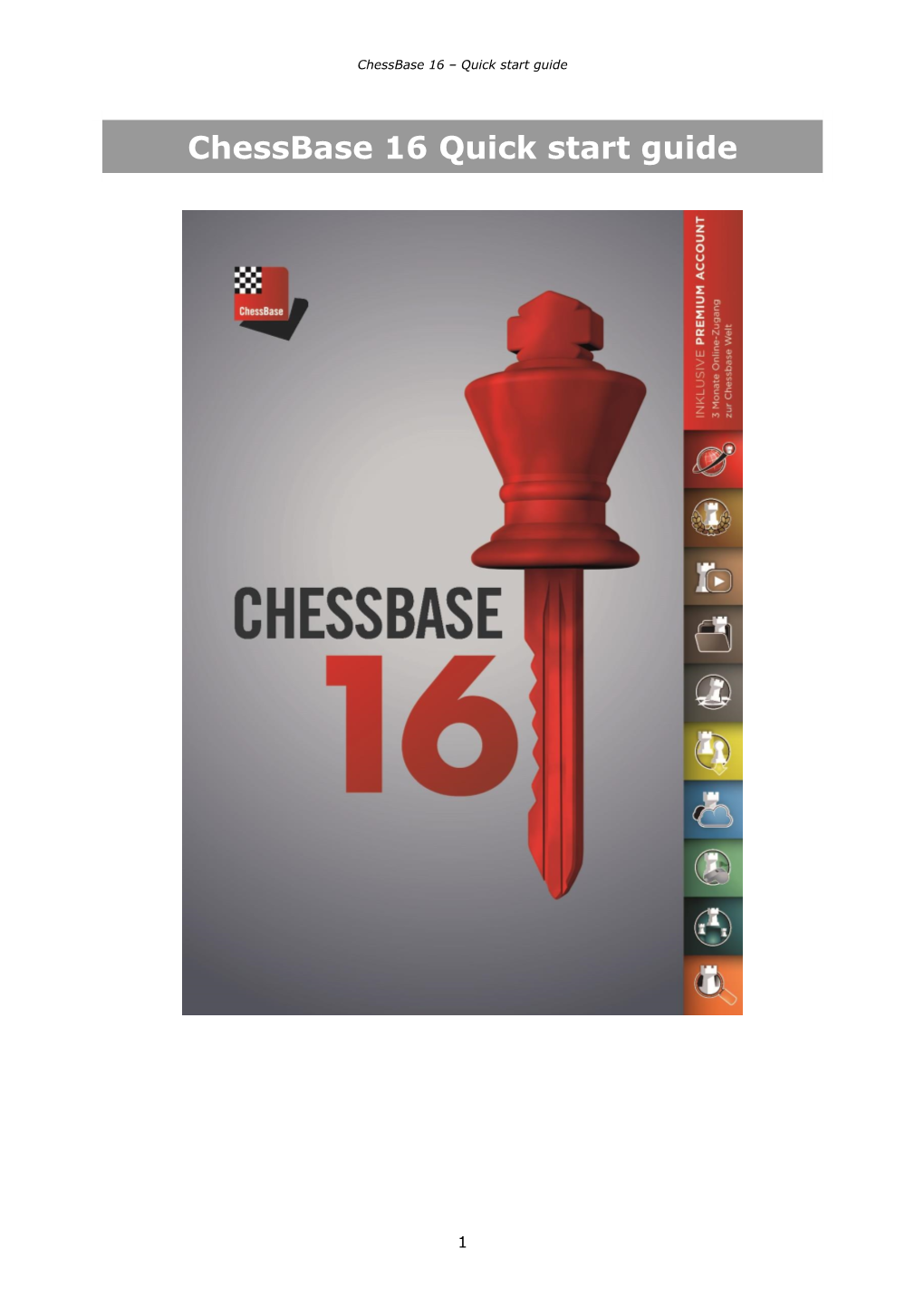 Chessbase 16 Quick Start Guide