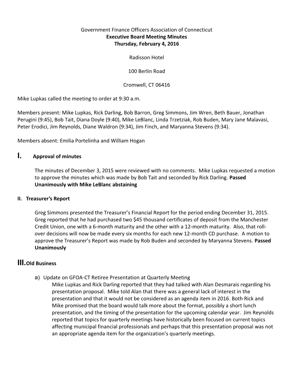 Government Finance Officers Association of Connecticut