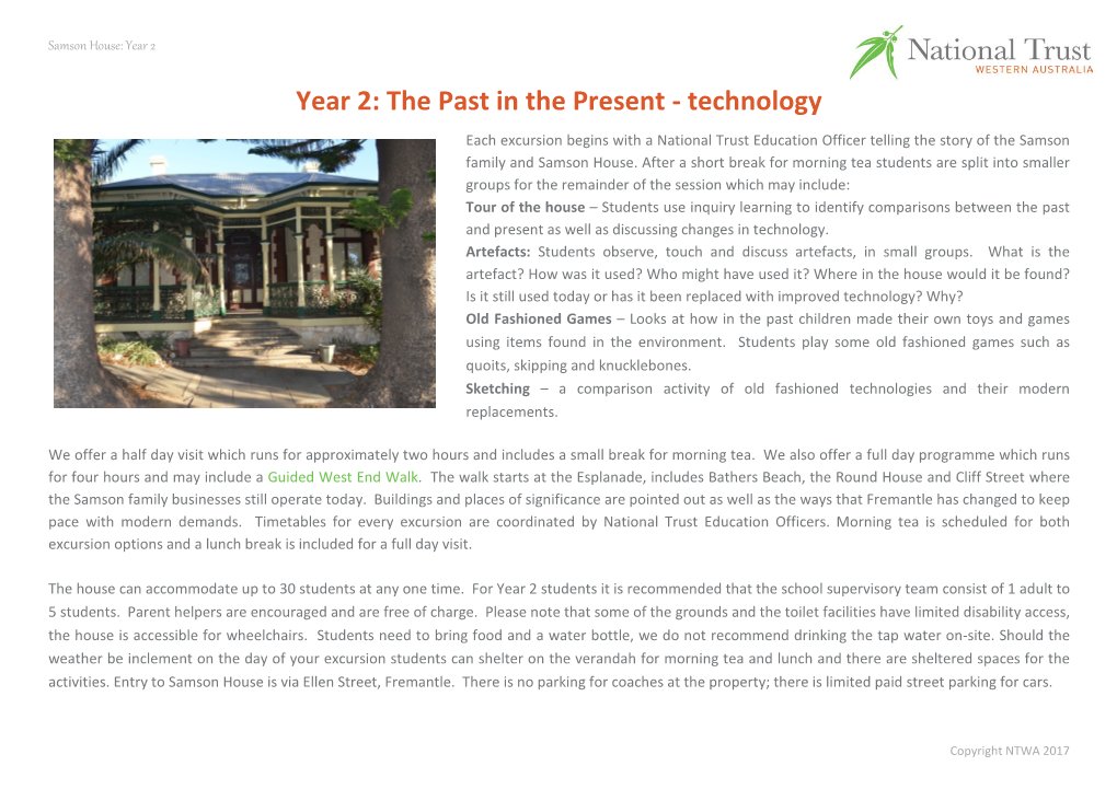 Year 2: the Past in the Present - Technology