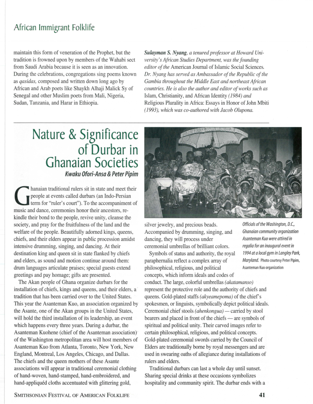 Nature & Significance of Durbar in Ghanaian Societies