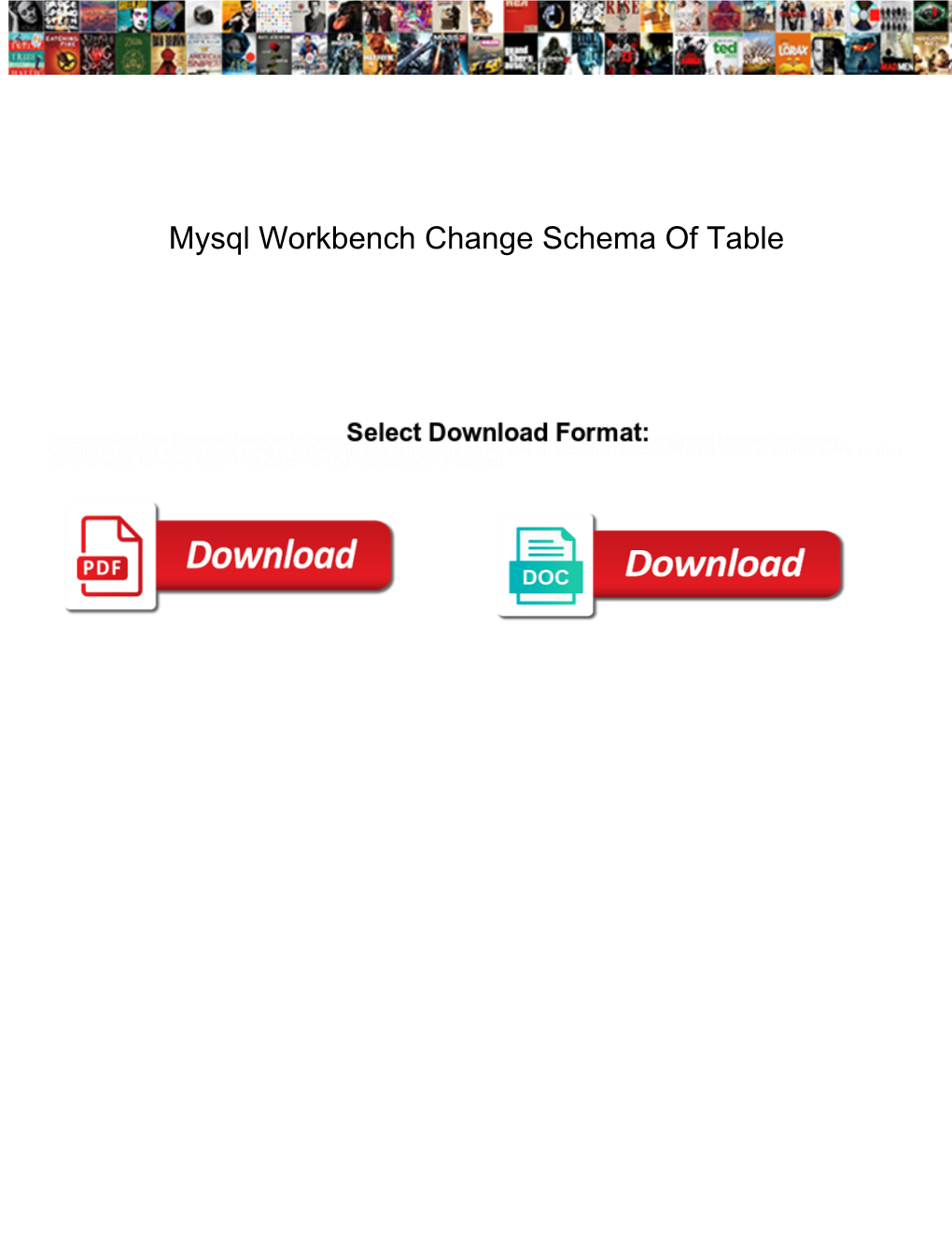 Mysql Workbench Change Schema of Table