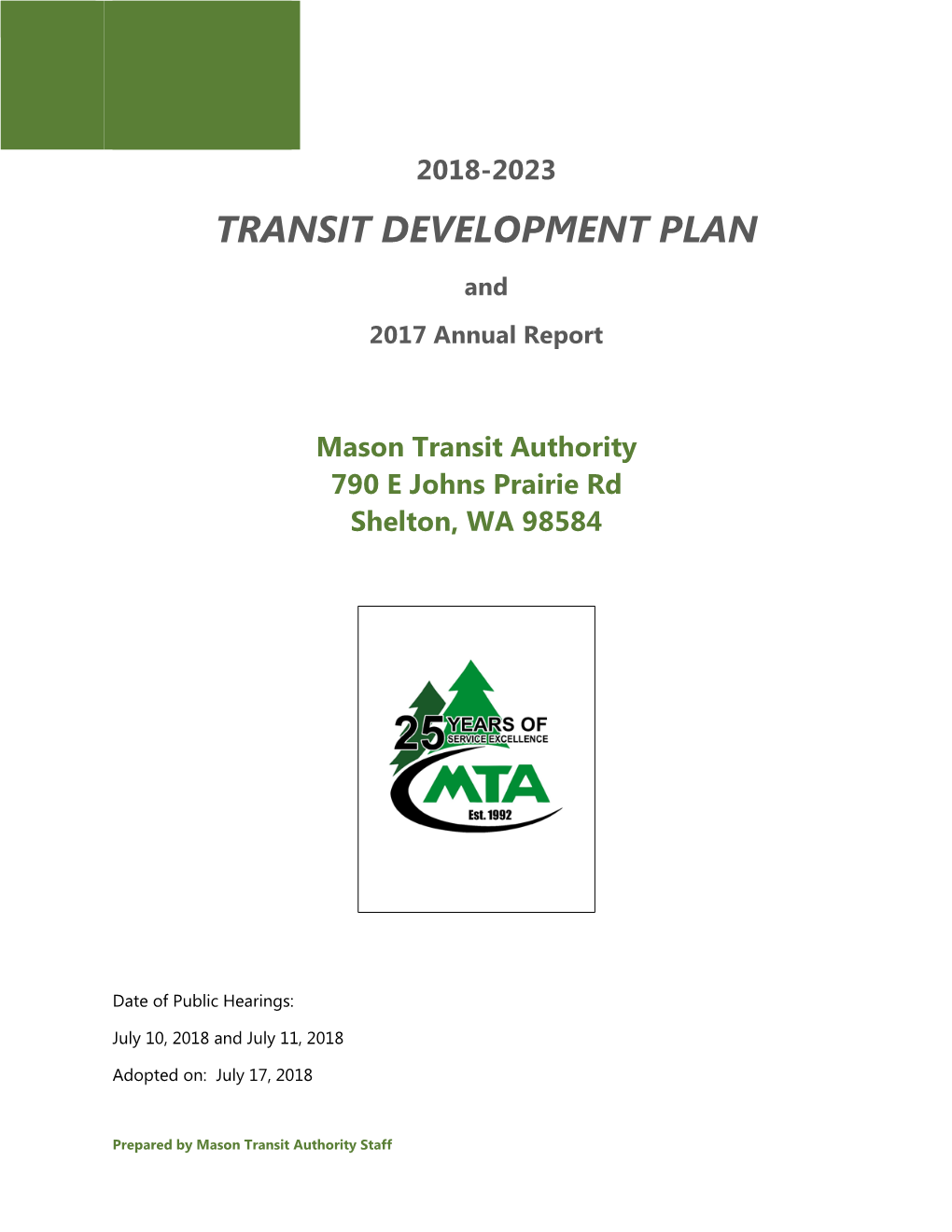 Transit Development Plan