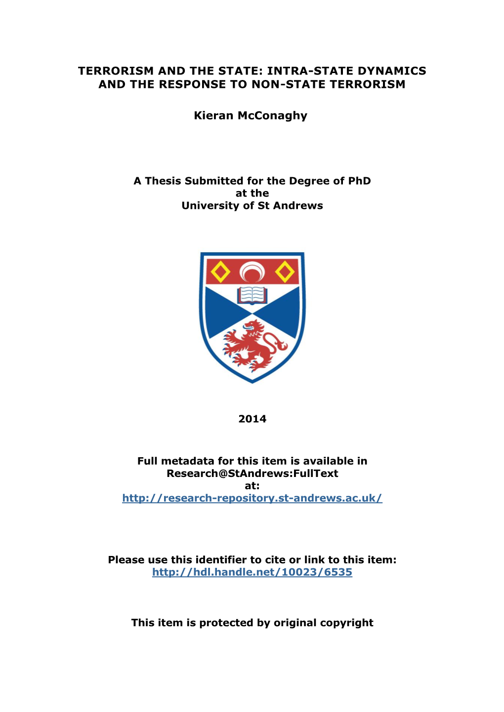 Kieran Mcconaghy Phd Thesis