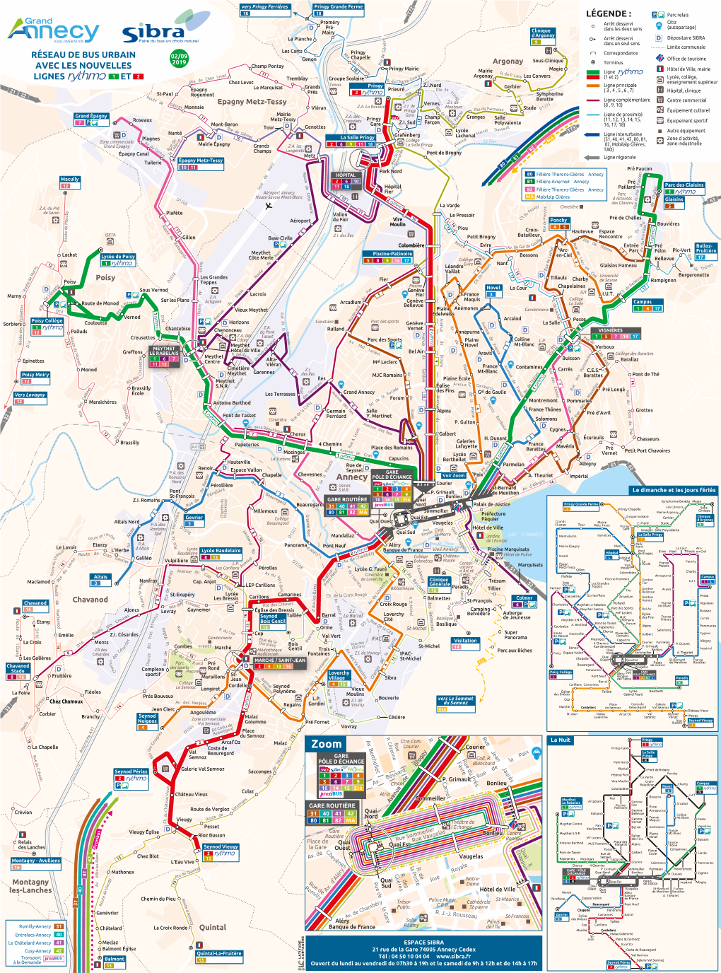Plan Des Lignes De Bus À Annecy