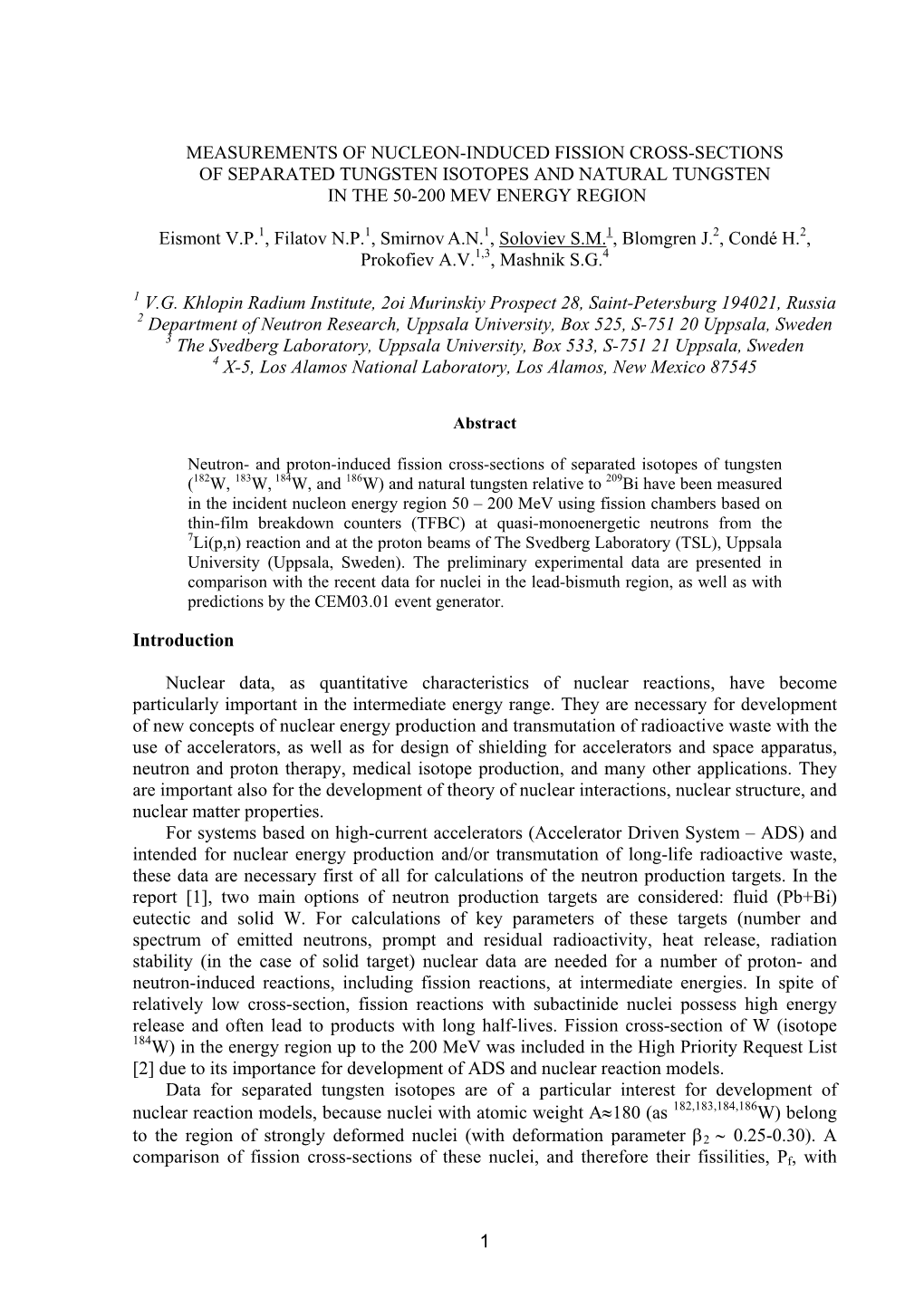 Measurements of Nucleon-Induced Fission Cross-Sections of Separated Tungsten Isotopes and Natural Tungsten in the 50-200 Mev Energy Region