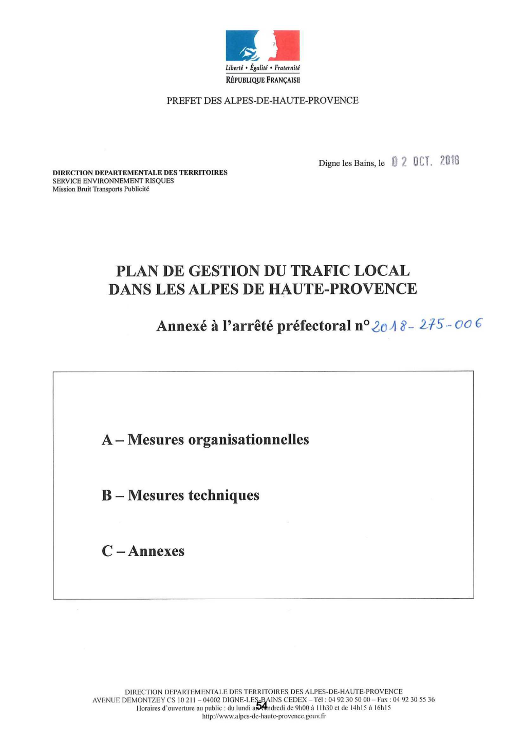 Mesures Organisationnelles