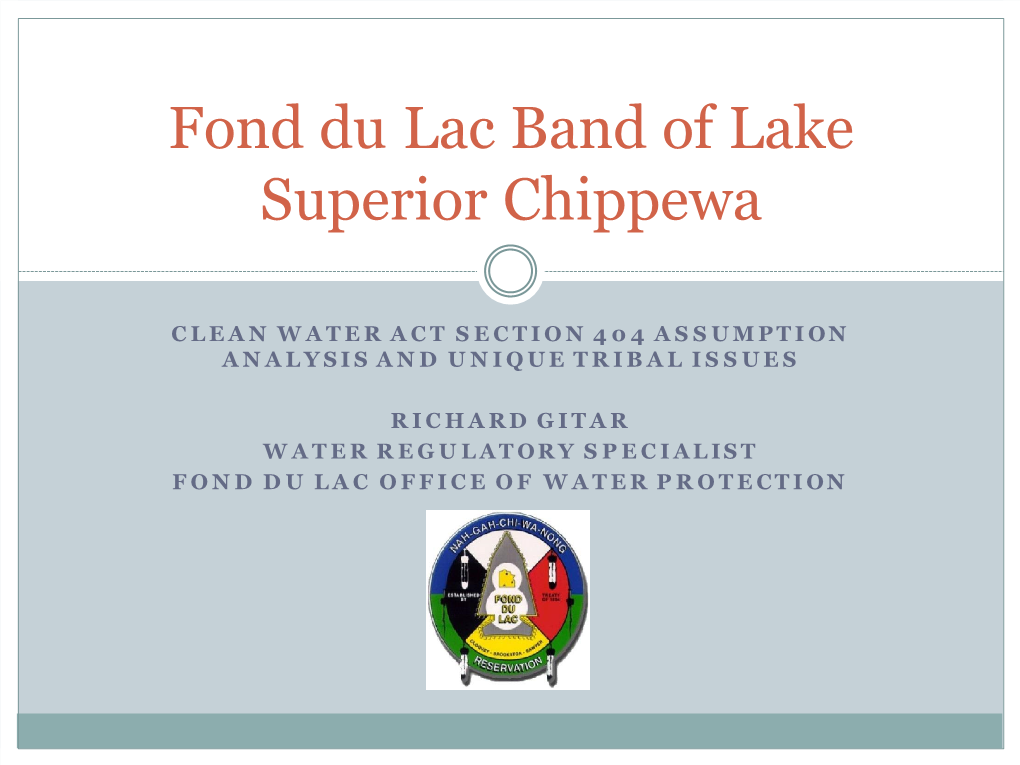 Fond Du Lac Band of Lake Superior Chippewa