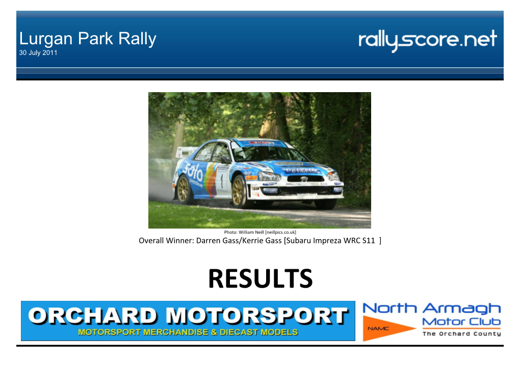 Lurgan Park Rally 30 July 2011