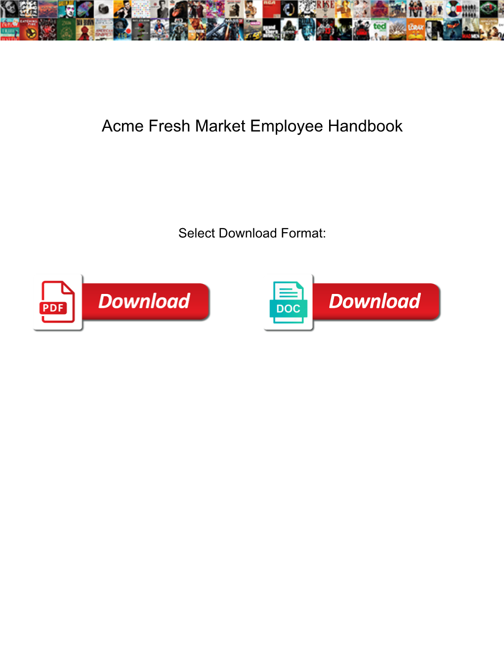 Acme Fresh Market Employee Handbook