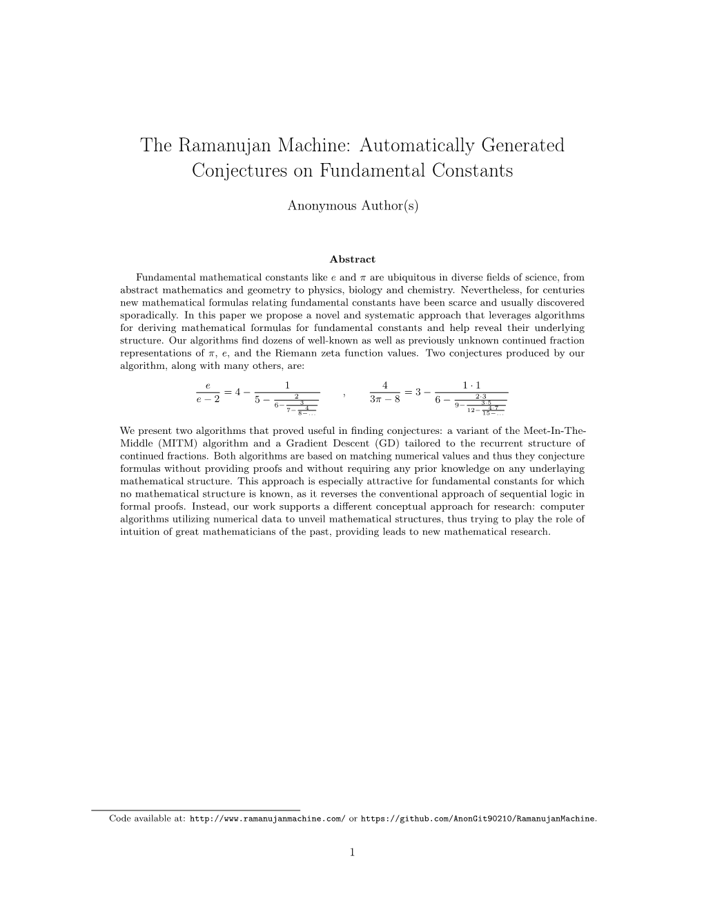 Automatically Generated Conjectures on Fundamental Constants