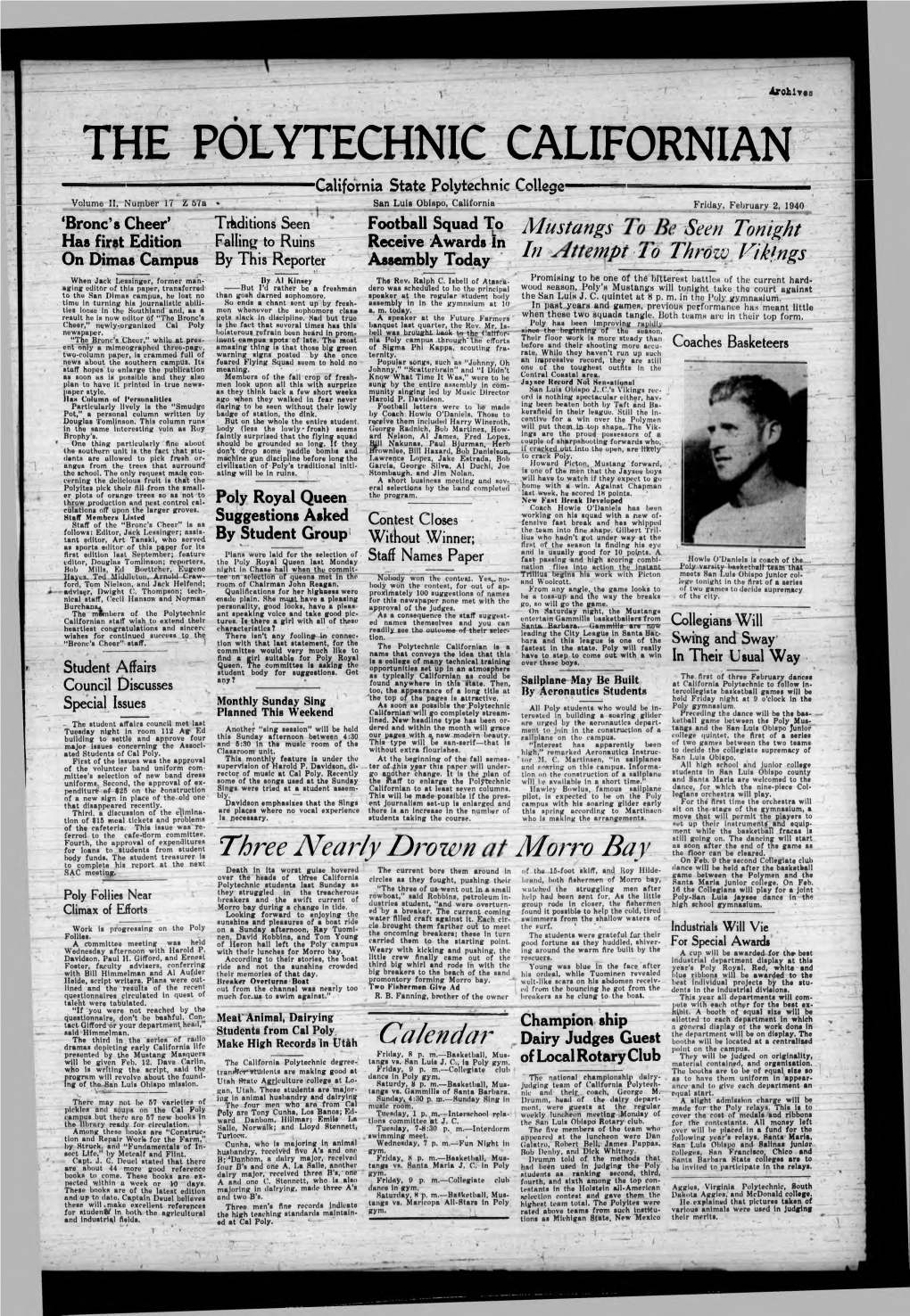 The Polytechnic Californian, February 2, 1940