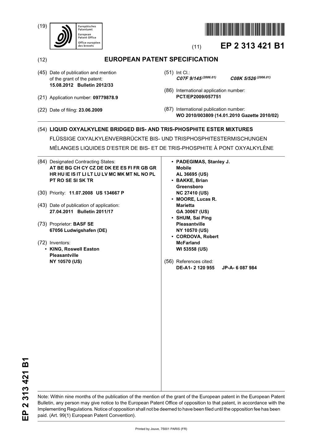 Liquid Oxyalkylene Bridged Bis- and Tris-Phosphite