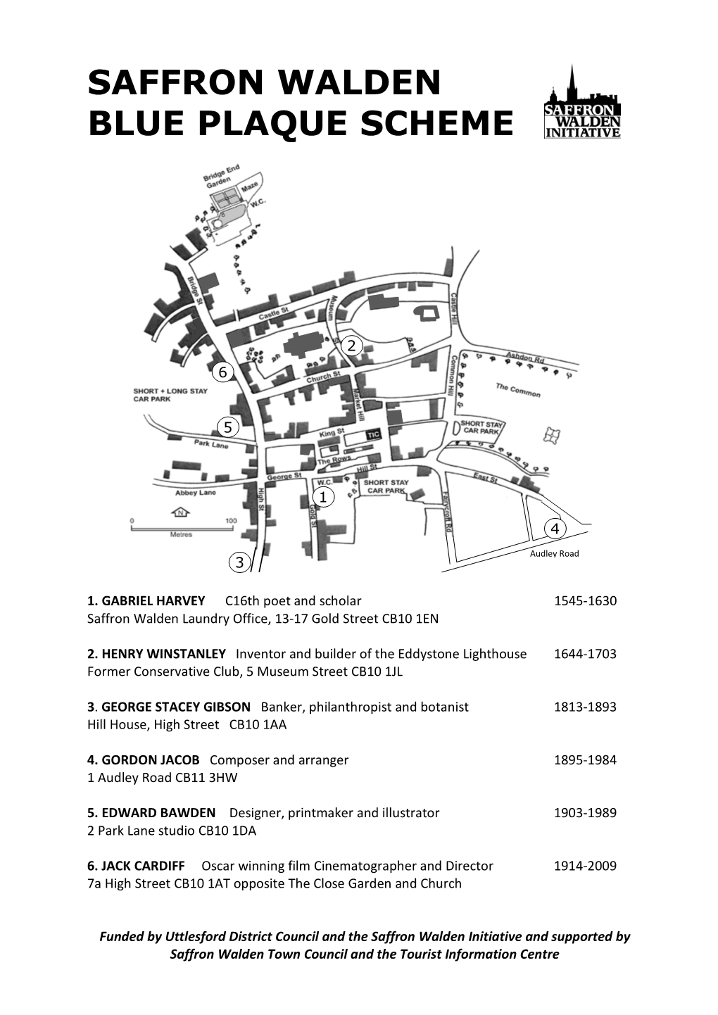 Saffron Walden Blue Plaque Scheme