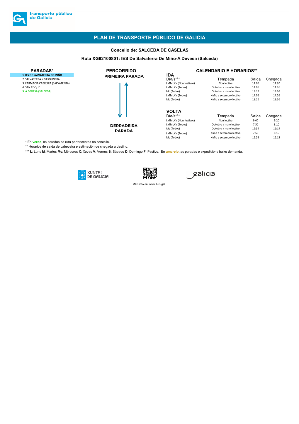 Plan De Transporte Público De Galicia