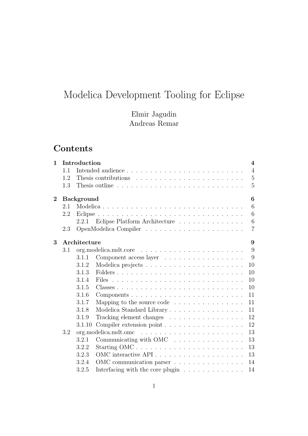 Modelica Development Tooling for Eclipse