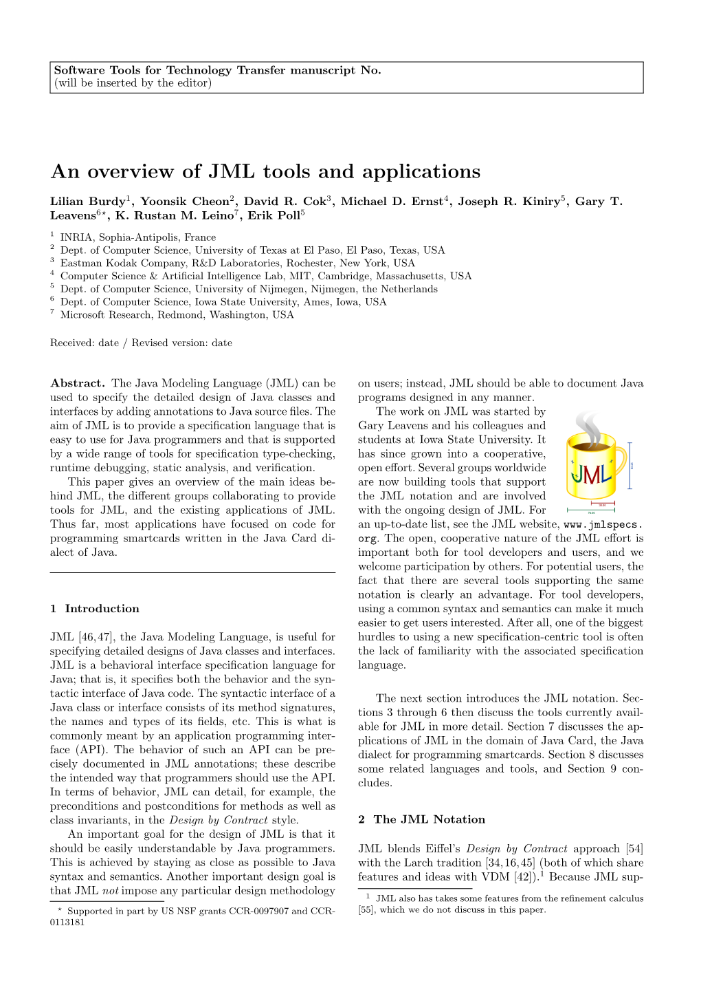 An Overview of JML Tools and Applications