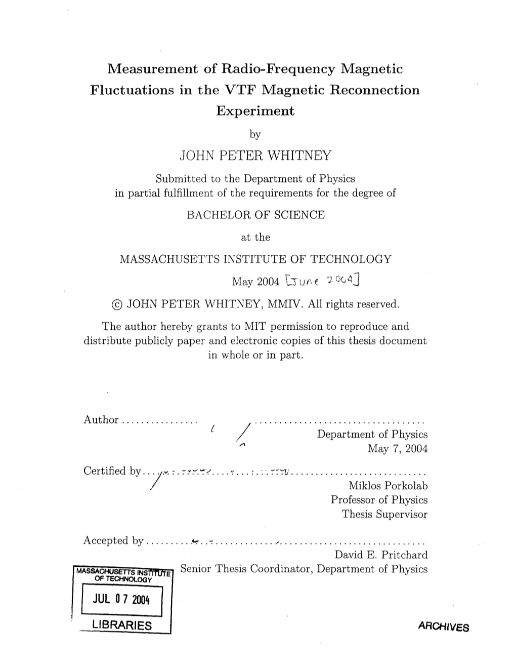 Measurement of Radio-Frequency Magnetic