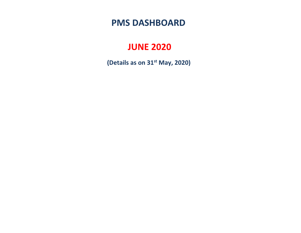 Pms Dashboard June 2020