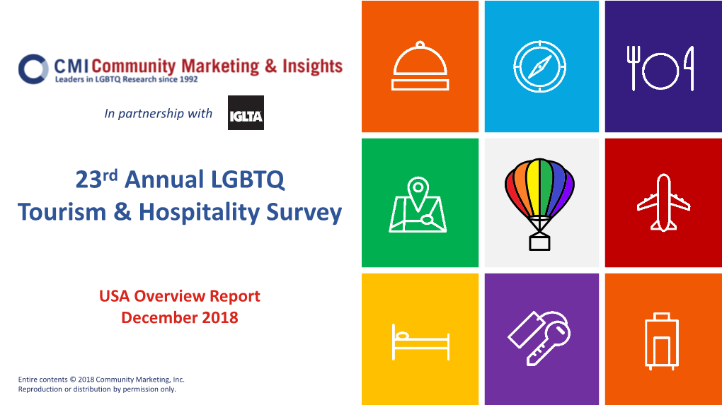 CMI's 23Rd Annual LGBTQ Tourism & Hospitality Survey