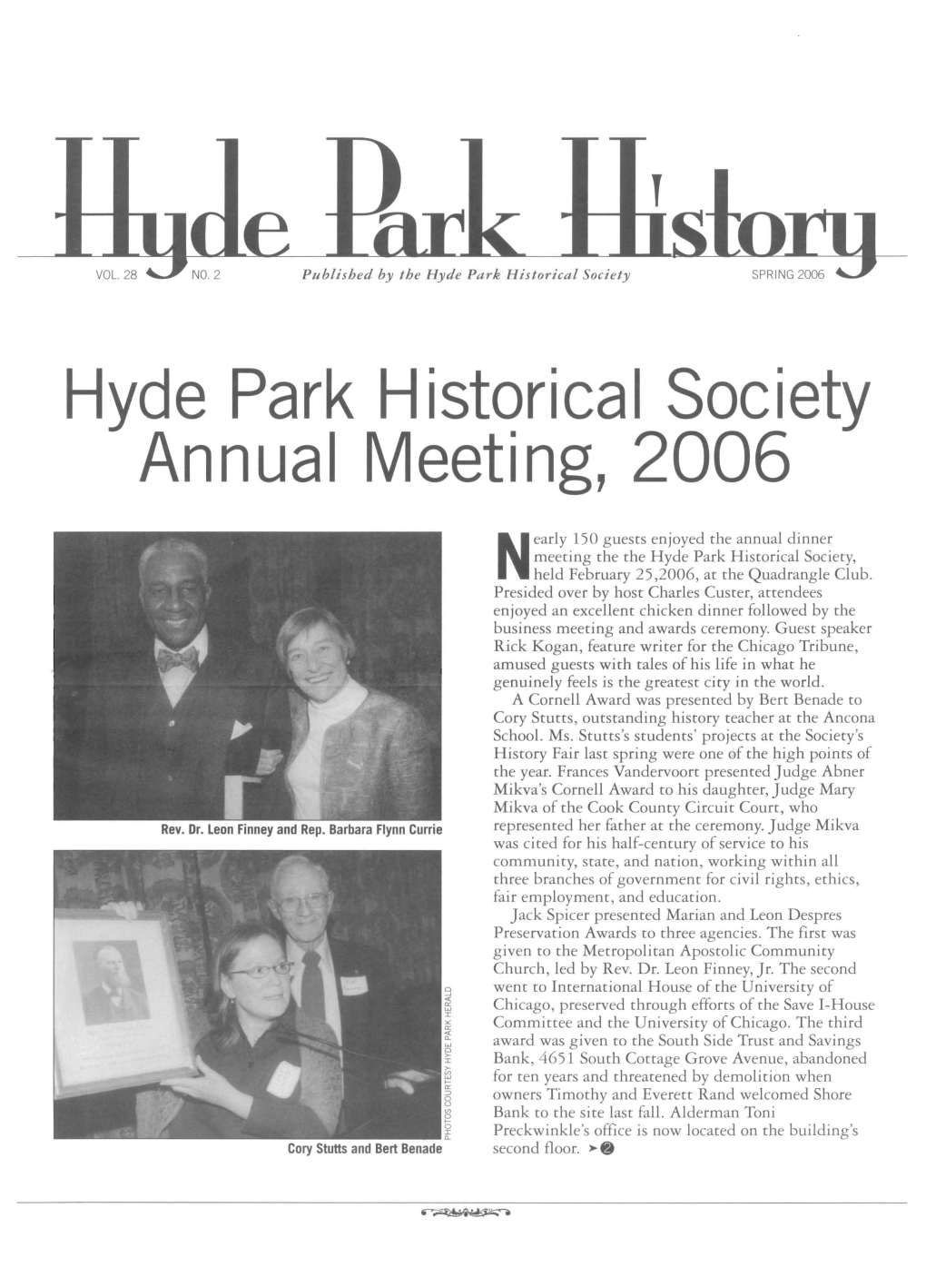 Hyde Park Historical Society Annual Meeting, 2006