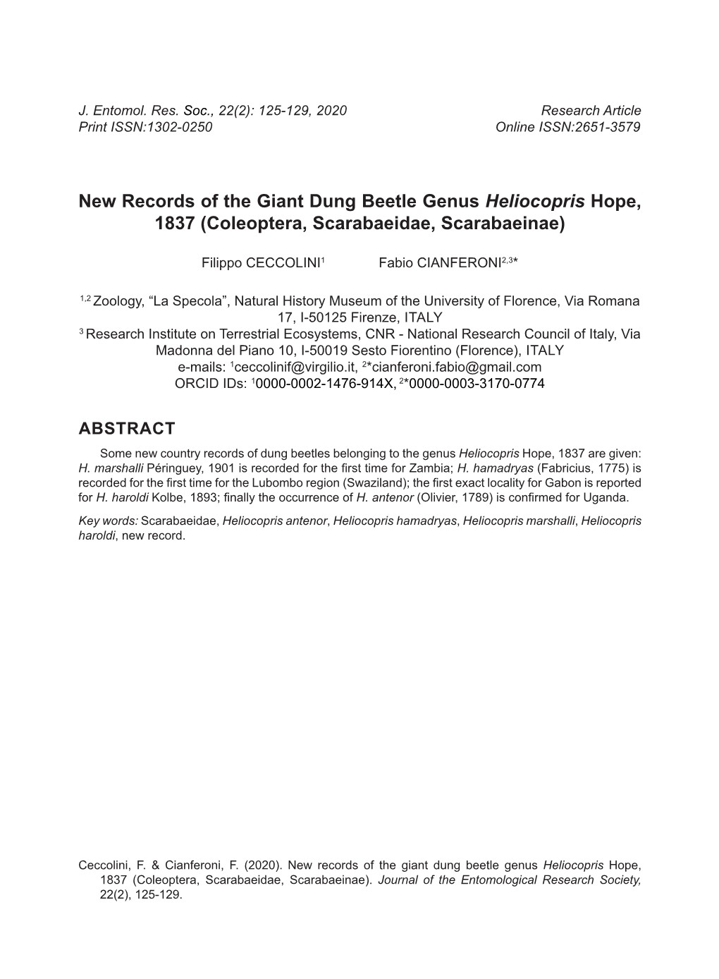 New Records of the Giant Dung Beetle Genus Heliocopris Hope, 1837 (Coleoptera, Scarabaeidae, Scarabaeinae)