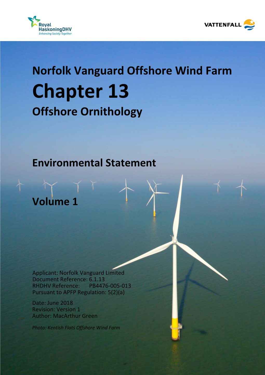 Norfolk Vanguard Offshore Wind Farm Chapter 13 Offshore Ornithology