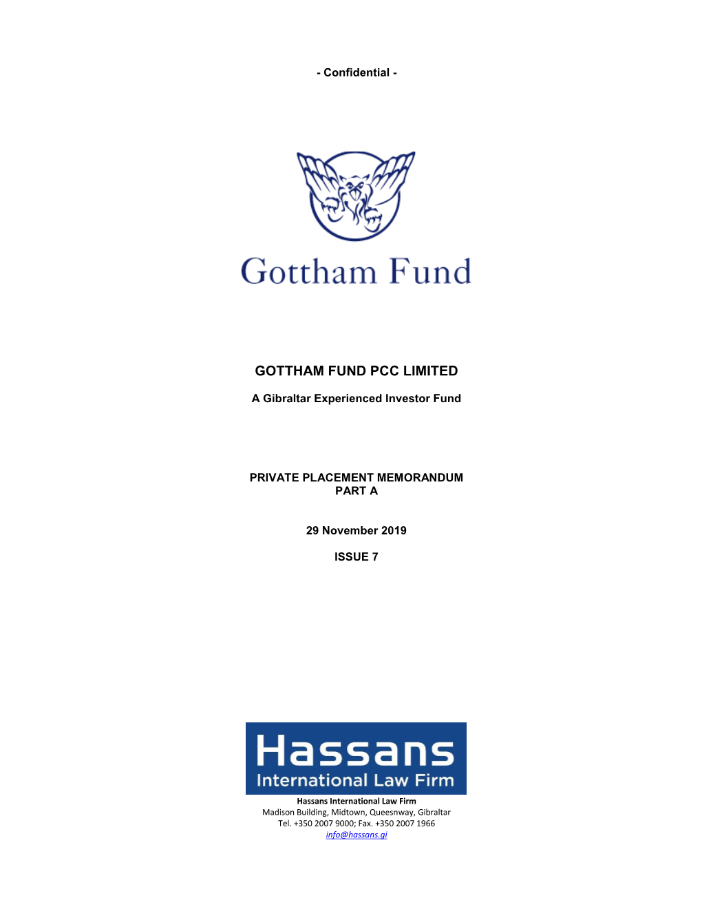 Gottham Fund Pcc Limited